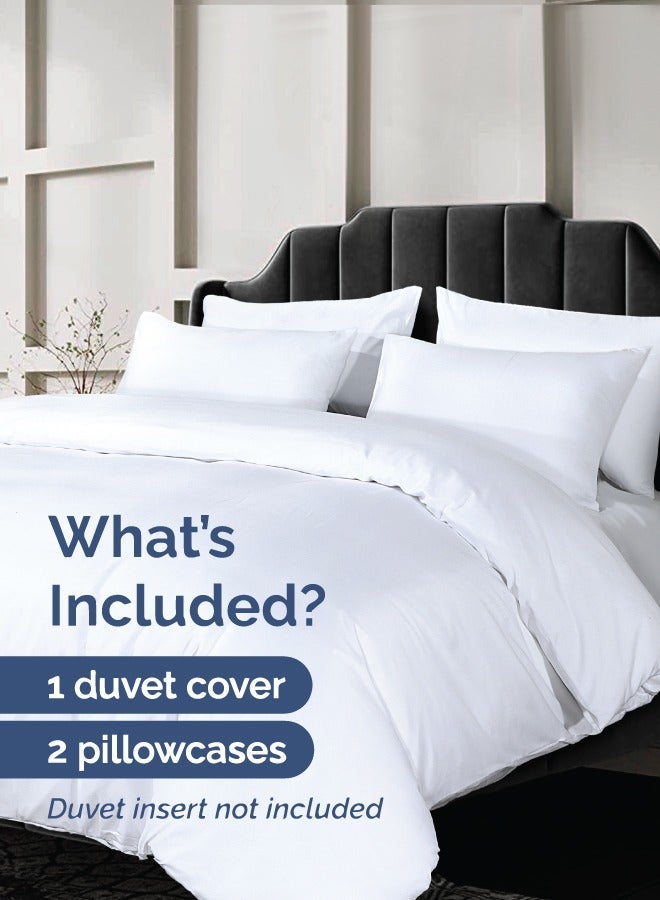 Siesta Zen Microfiber Duvet Cover Set (1 Cover + 2 Pillowcases) – Ultra Soft, Wrinkle-Resistant, Breathable & Lightweight –  Button Closure – Machine Washable Bedding Set - Image 4